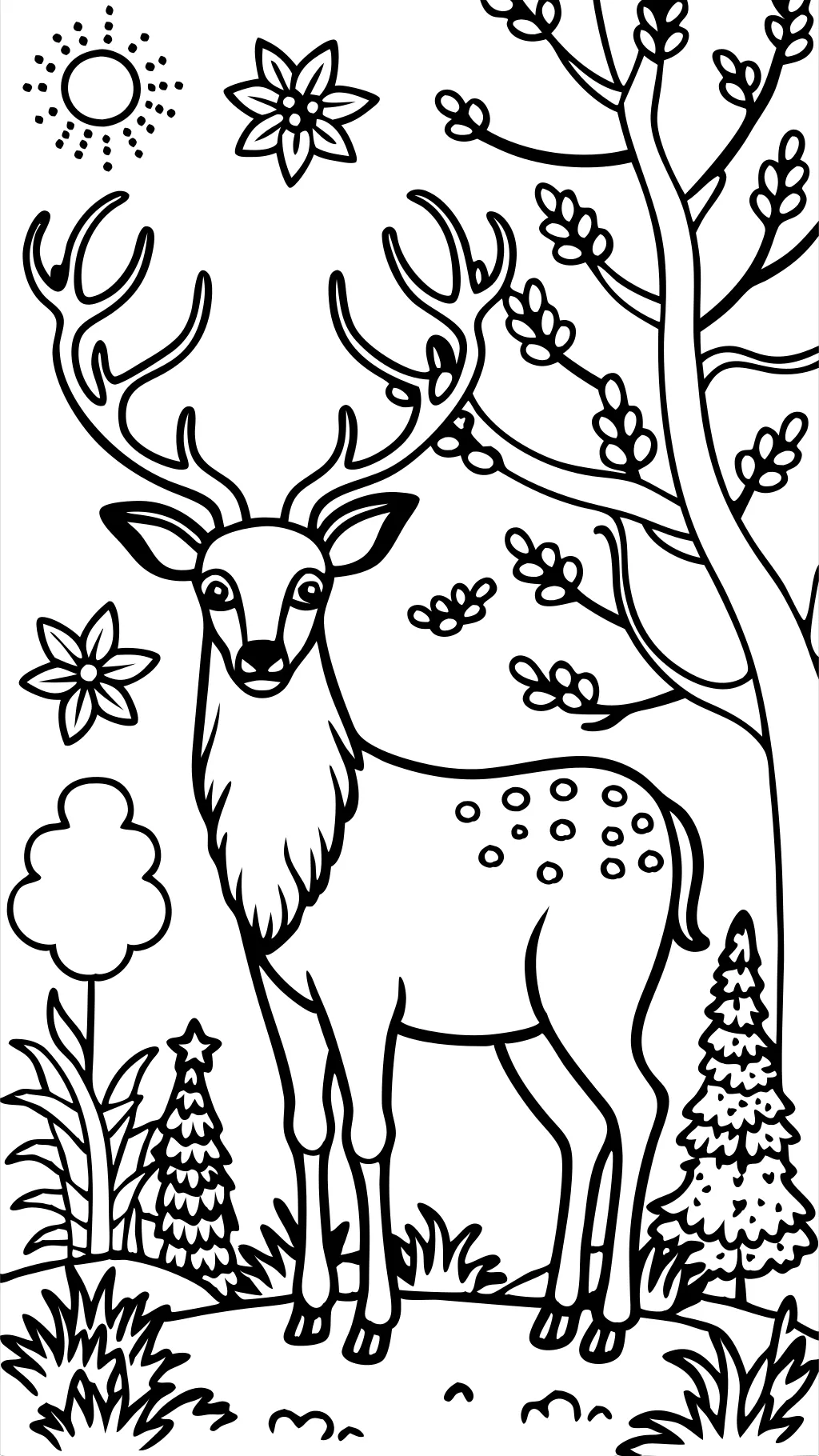 coloriage de cerf